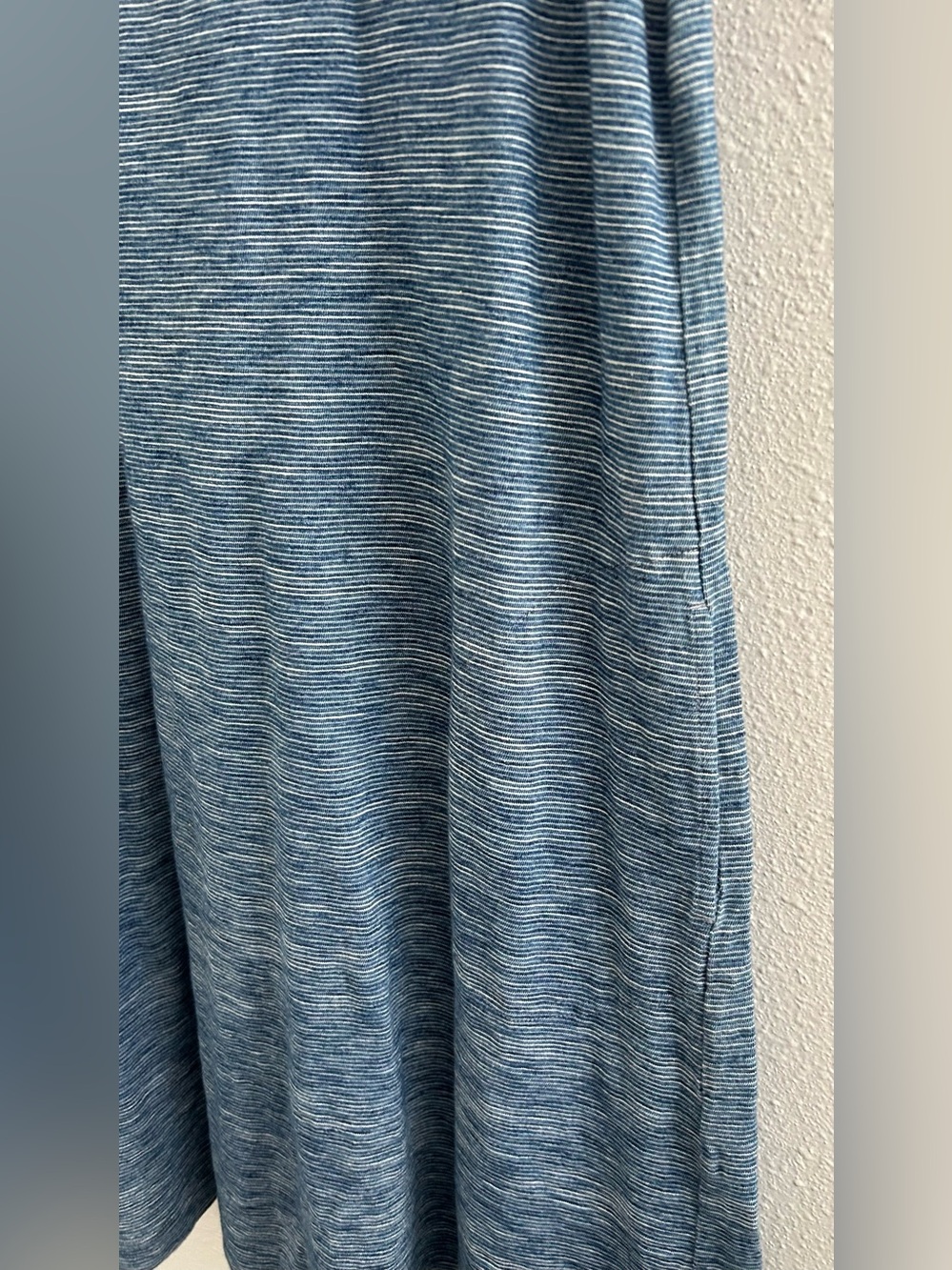 Pure Jill Soft Blue Heathered Midi T-Shirt Dress - Picture 2 of 4